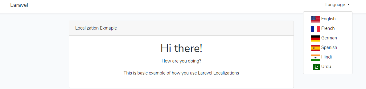 Laravel Localization App View