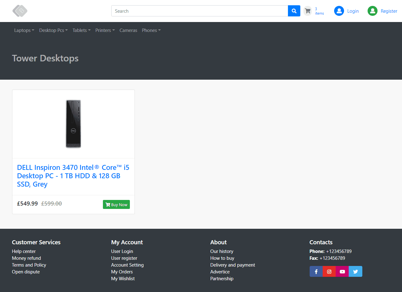 Category Listing Page