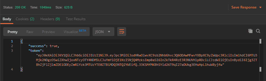 Register a User - Response